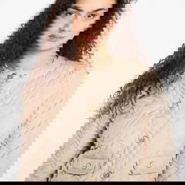 Bunda Tommy Hilfiger Quilted Button-Front Collarless Jacket Béžová | WW0WW47449 RBV, 1