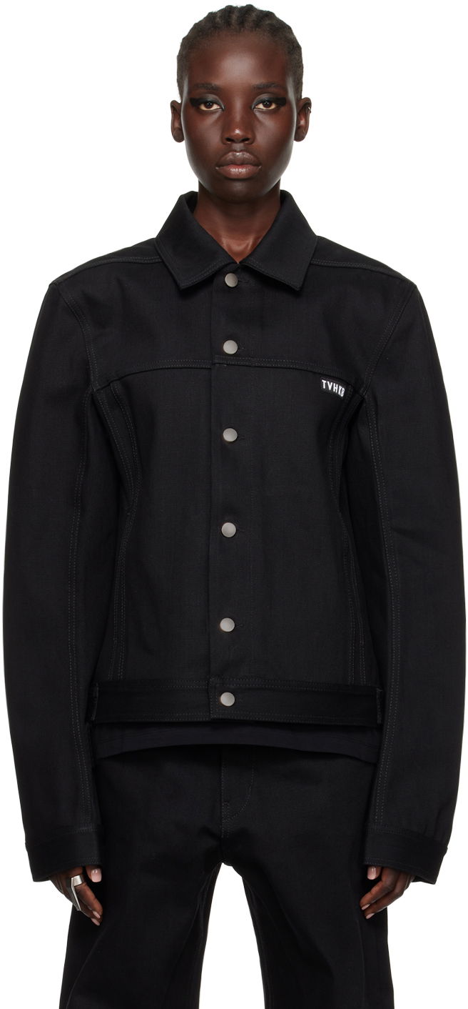 Bunda Rick Owens SSENSE x TVHKB Edition Denim Jacket Čierna | RN02C4758 HBLKP5, 0