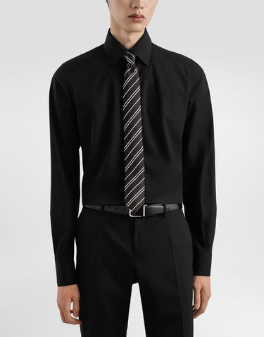 Doplnky Dolce & Gabbana Dolce & Gabbana Jacquard Tie with Diagonal Stripes Čierna | GT149EG0JRYN0004, 1