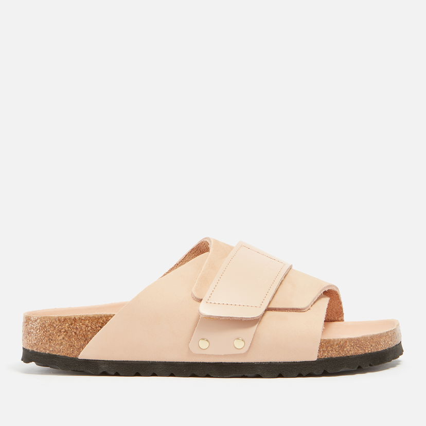 Tenisky a topánky Birkenstock Women's Kyoto Nubuck Patent Leather Sliders - UK 4.5 Béžová | 1026560