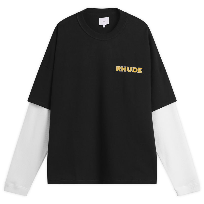 Tričko Rhude Rhude Double-Layered T-Shirt, Size Large Čierna | RHPF25TT19012-3028