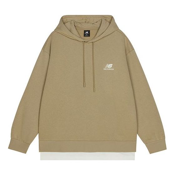 Mikina New Balance Logo Hoodie Béžová | AMT13341-HNA