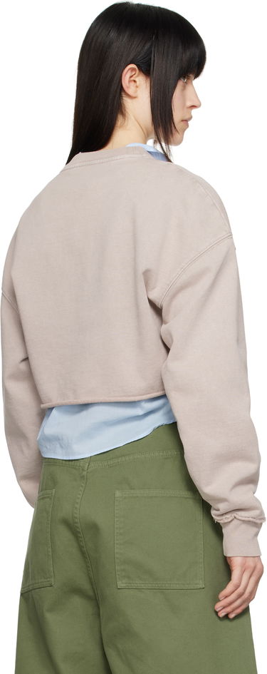 Sveter Acne Studios Acne Studios Cropped Logo Sweatshirt Ružová | AI0158-, 2