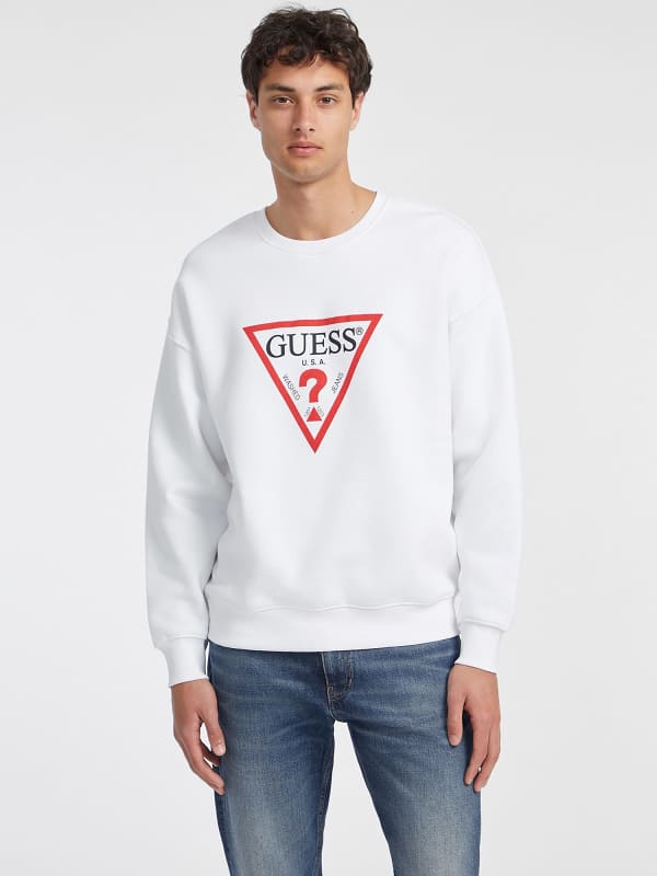 Mikina GUESS Iconic Sweatshirt Biela | M4YQ21K9V31