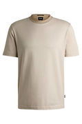 Mercerized Cotton T-Shirt with Micro Pattern