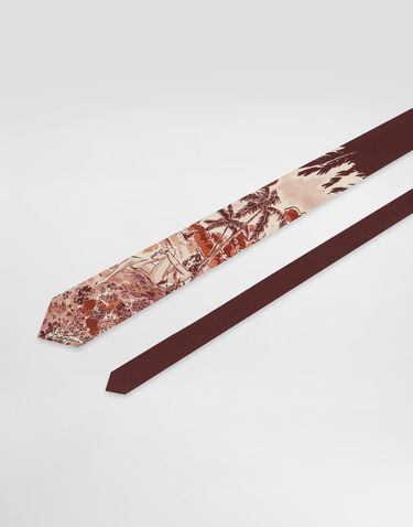 Doplnky Dolce & Gabbana Dolce & Gabbana Pin-up Print Silk Tie Vínová | GT147EG0TJ6HR5RK, 2