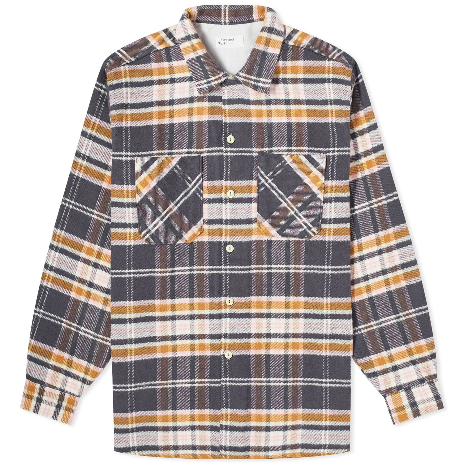 Košeľa Universal Works Brushed Flannel Work Shirt, Size Small Rôznofarebný | 29659-GRY, 1