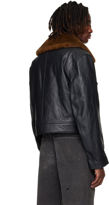 Bunda Enfants Riches Déprimés Enfants Riches Déprimés 'Hotrod' Shearling Collar Jacket Čierna | 030-547, 2