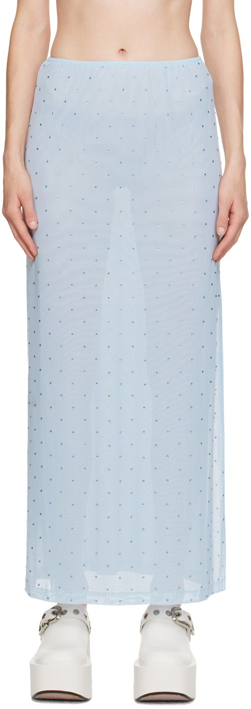 Sukňa Anna Sui Anna Sui Rhinestone Maxi Skirt Modrá | 1024F10, 0