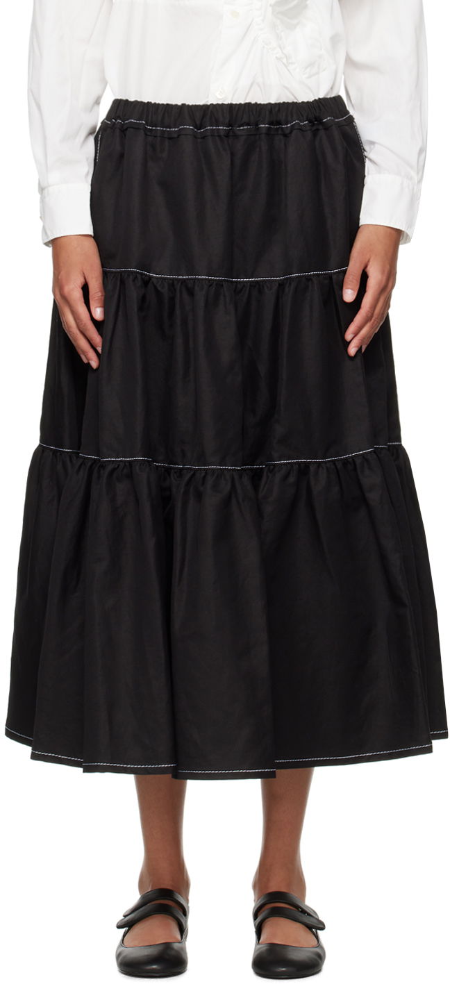 Sukňa Comme des Garçons Comme Des Garçons Tiered Midi Skirt Čierna | TM-S026-051, 0