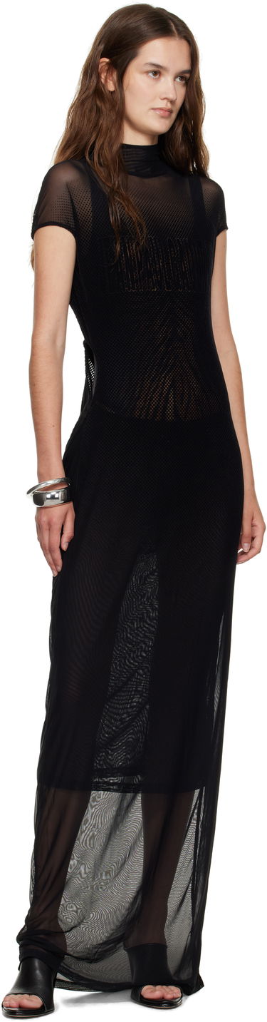 Šaty Jean Paul Gaultier Jean Paul Gaultier Flock Mesh Maxi Dress Čierna | 25/03-W-DR046-M001-00, 3