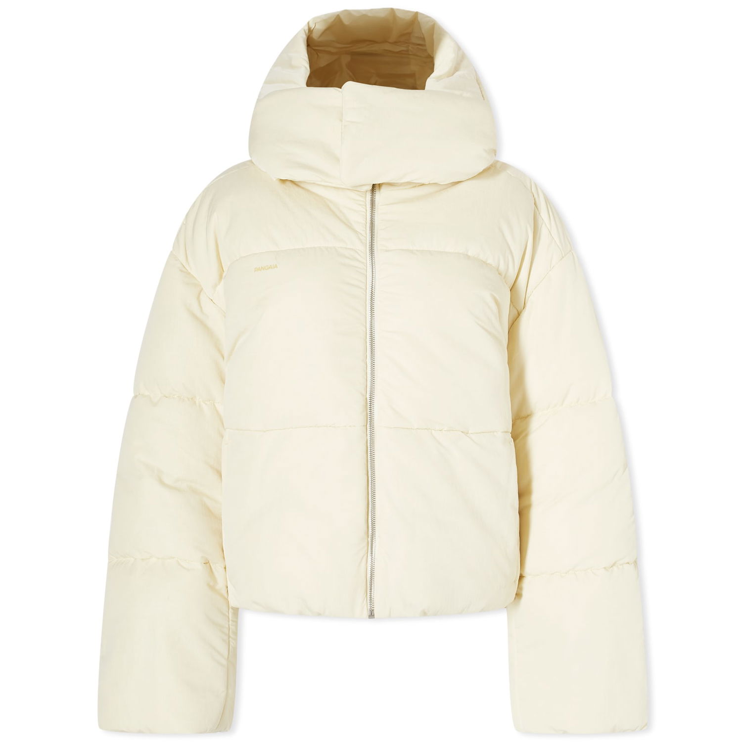 Prešívaná bunda PANGAIA Pangaia FLWRDWN Recycled Nylon Cropped Puffer Jacket, Size Large Béžová | 100011686021, 1