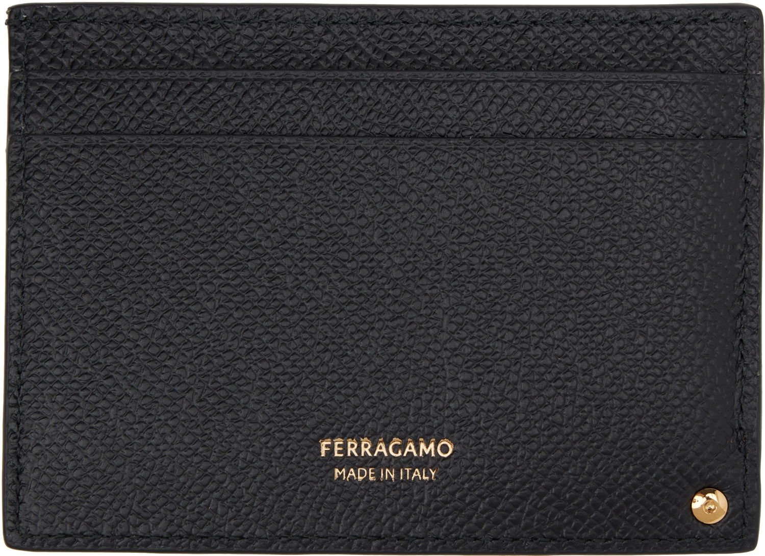Peňaženka FERRAGAMO Card Holder Leather Čierna | 775660, 1