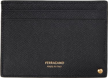 Peňaženka FERRAGAMO Card Holder Leather Čierna | 775660, 1