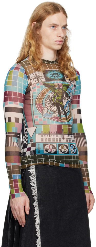 Tričko Jean Paul Gaultier Jean Paul Gaultier Printed Mesh Long Sleeve T-Shirt Rôznofarebný | 24/31-F-TO220-T569-5090, 3