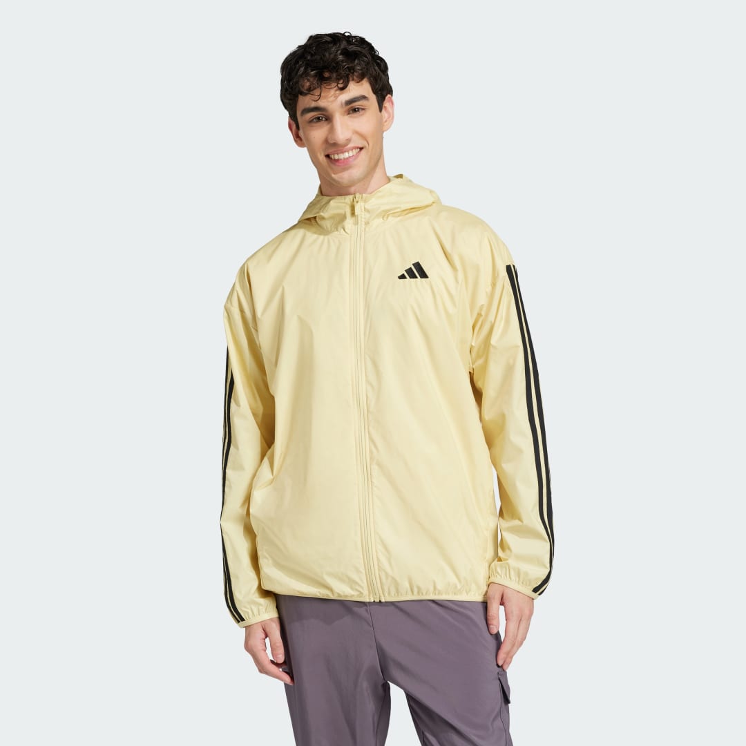 Vetrovka adidas Performance Essentials 3-Stripes Windbreaker Žltá | IM7847, 0