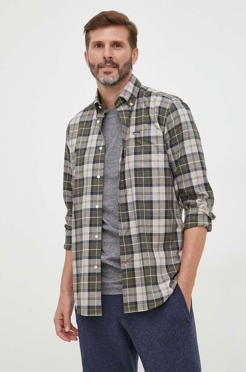 Košeľa Barbour Slim Fit Button-Down Shirt Zelené | MSH4982