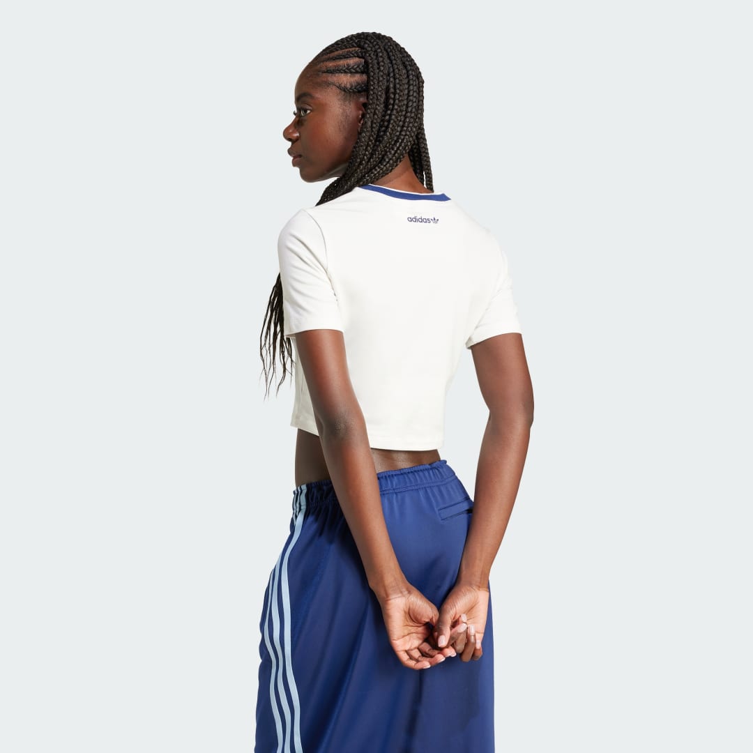 Tričko adidas Performance Graphic Badge Slim 3-Stripes Biela | IX3532, 1