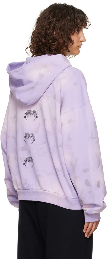 Mikina We11done Graphic Print Zip-Up Hoodie Fialová | WD-TJ3-24-878-U-PP, 2