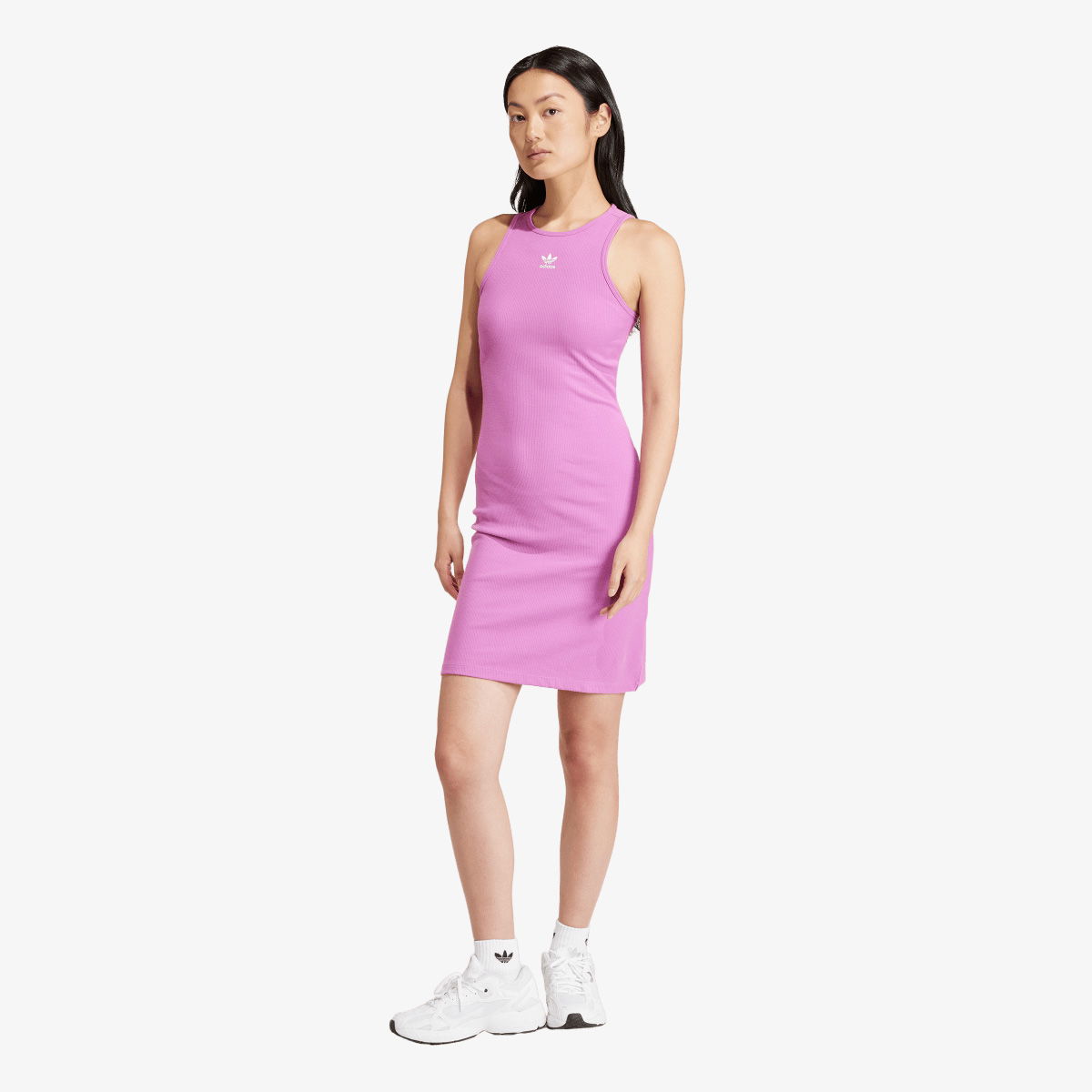 Šaty adidas Originals RIB TANK DRESS Ružová | IR5922, 0
