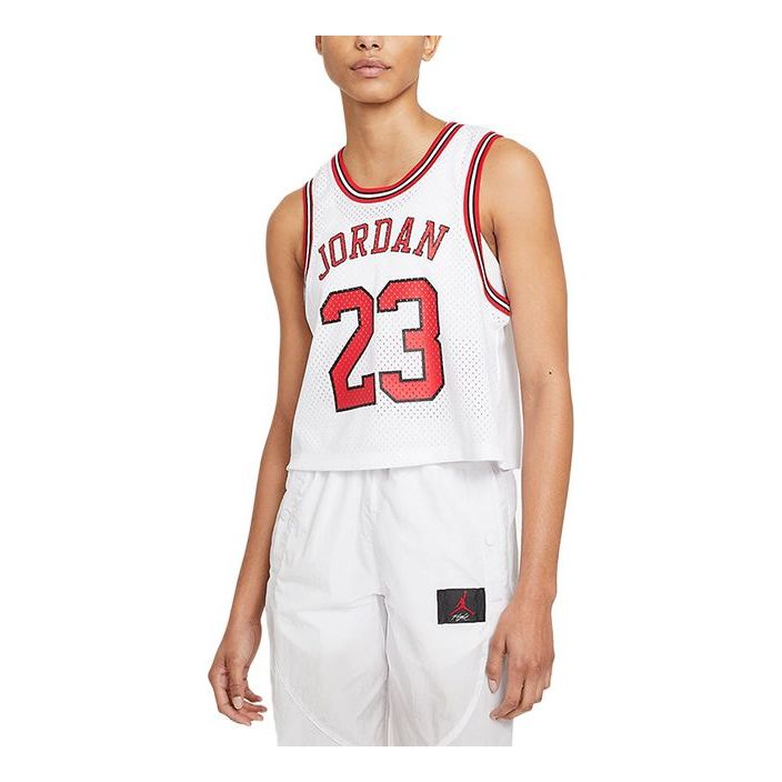 Tielko Jordan Air Jordan Essential Knit Net Ventilate Basketball Jersey Biela | DD0286-100