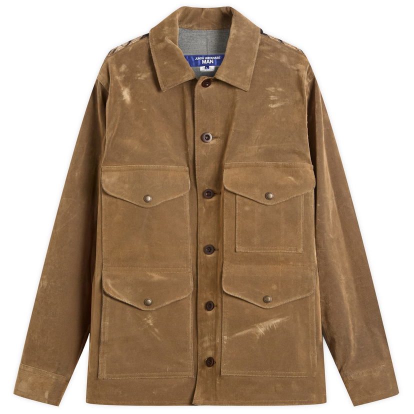 Bunda Junya Watanabe Junya Watanabe MAN Flocked Denim Jacket, Size M Hnedá | WP-J016-051-1