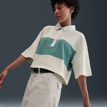 Polo tričko Nike Nsw Street Cropped Relaxed Fit Striped Polo Top Rôznofarebný | IB2153-133, 2