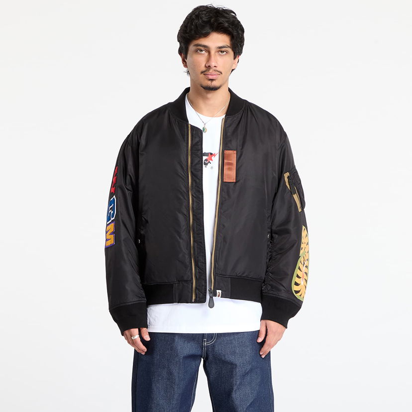 Bomber bunda BAPE Shark Ma-1 Bomber Jacket Čierna | 001HJL801003MBLK