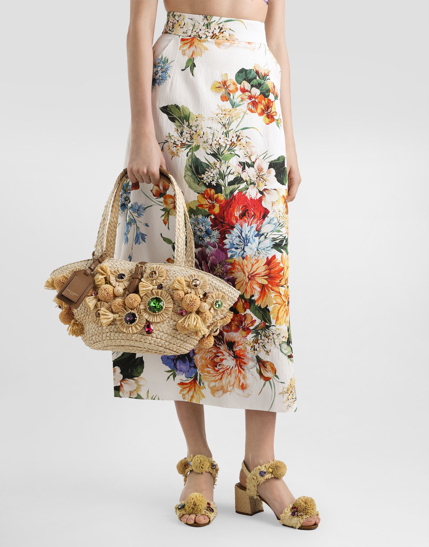 Tote bag Dolce & Gabbana Dolce & Gabbana Coffa Capri Tote Bag Béžová | BB7819AP2988Z096, 1