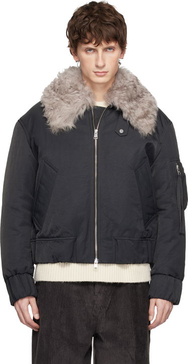 Bomber bunda AMI Nylon Padded Bomber Jacket Čierna | H25UJK821.PA0035, 0