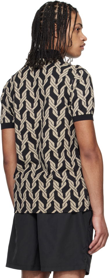 Polo tričko Fred Perry Fred Perry Cable Knit Print Polo Čierna | M9837, 2