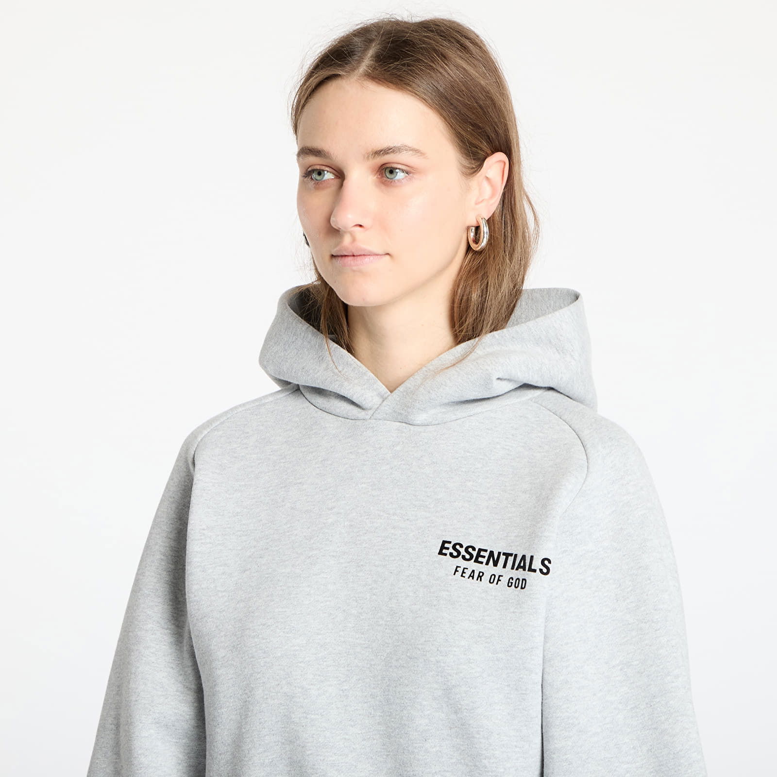 Cropped Fleece Hoodie