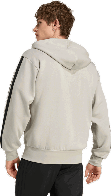 Mikina adidas Performance Sportswear Essentials Three Stripes Full-Zip Fleece Hoodie Béžová | jx0747, 1