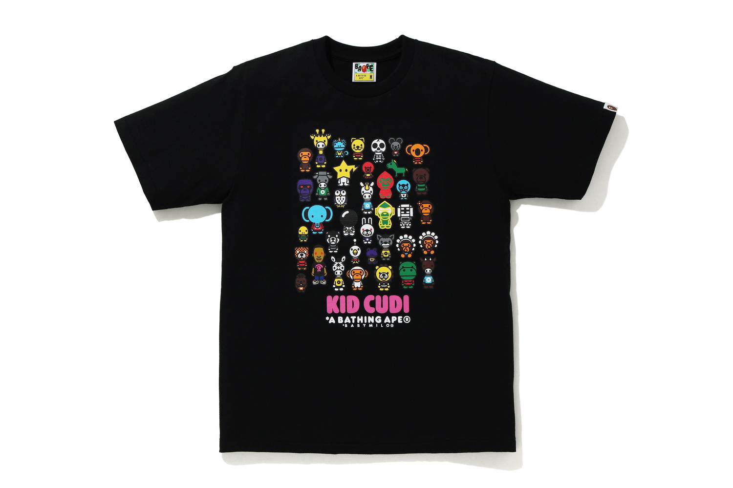 Tričko BAPE Kid Cudi x Baby Milo Friends Tee Čierna | 002TEG731902XBLK, 0