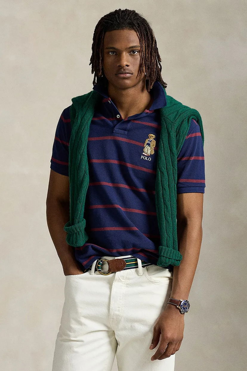 Polo tričko Polo by Ralph Lauren Polo Ralph Lauren Striped Polo Bear T-Shirt Navy | 710971839