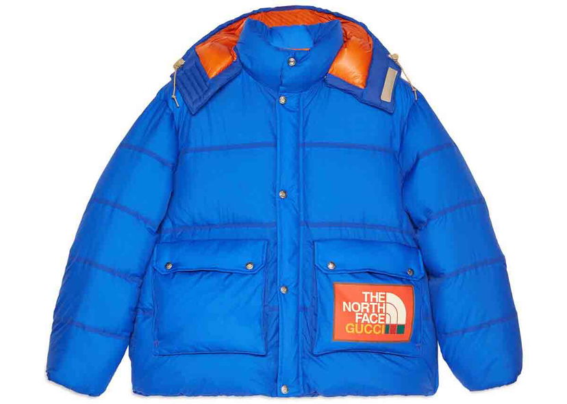 Prešívaná bunda Gucci The North Face x Padded Jacket Blue Modrá | 663735 XAACY 4316
