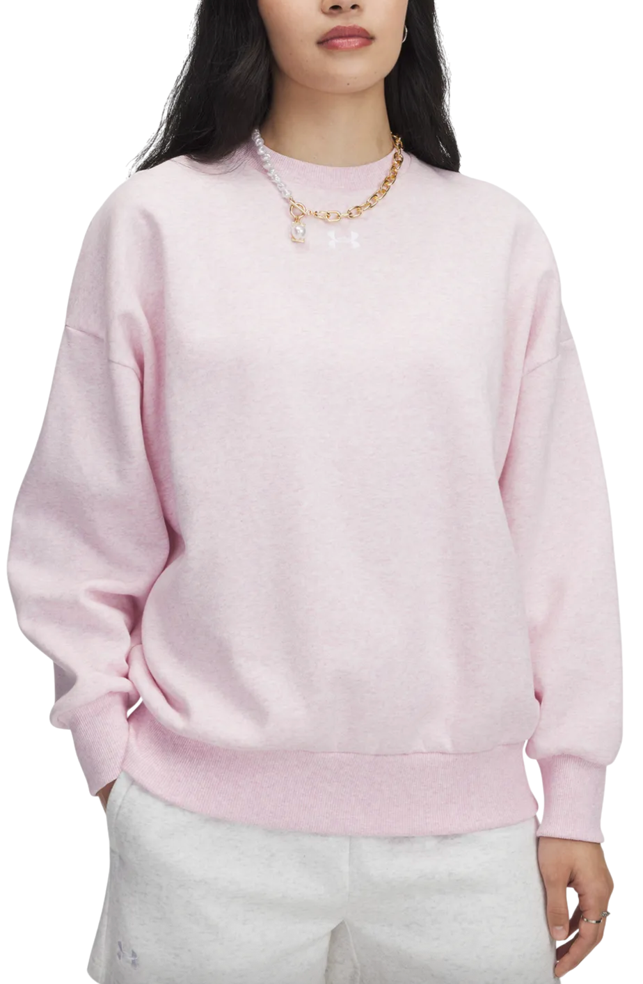 Mikina Under Armour Under Armour Rival Fleece Crew Sweatshirt Ružová | 1386463-647, 0