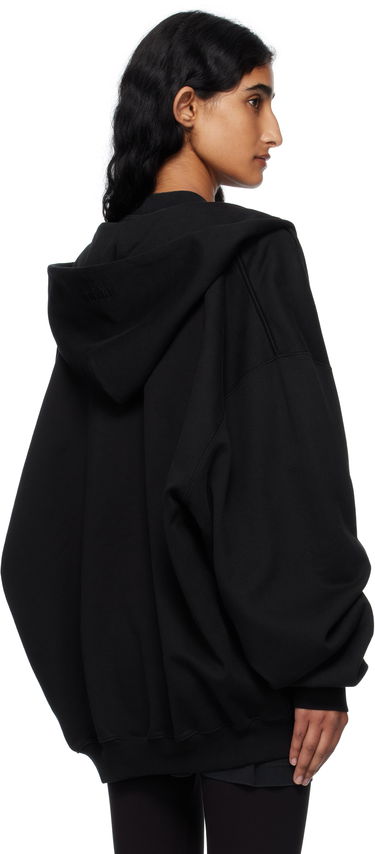 Mikina VETEMENTS Vetements Oversized Zip-Up Hoodie Čierna | UH76ZU100B, 2