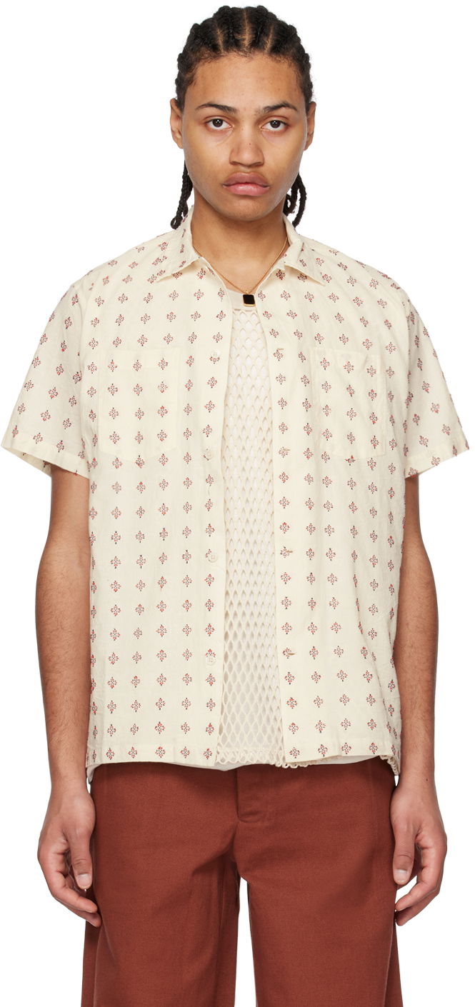 Košeľa Bode Bode Chrystie Print Shirt Biela | MRS23SH012