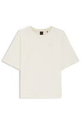 Relaxed-fit T-shirt in cotton with mesh trims