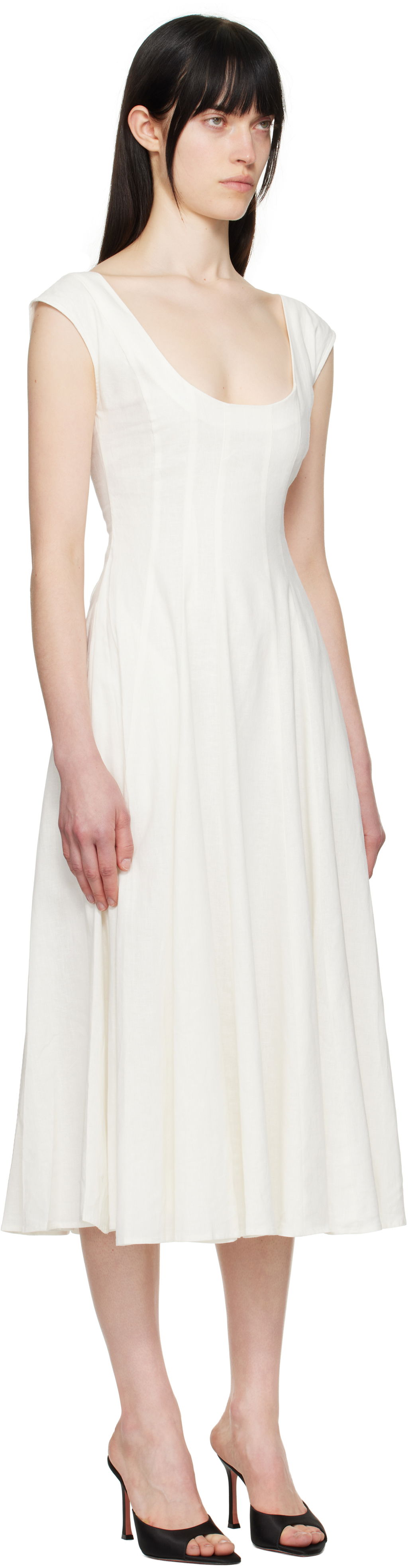 Šaty GUIZIO Guizio Leila Midi Dress Biela | P24404W085, 1