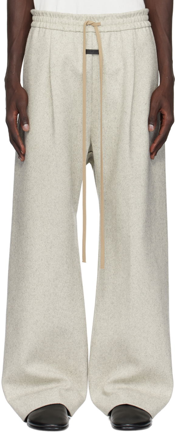 Tepláky Fear of God Gray Military Wool Wide Leg Sweatpants Šedá | FG840-400MIW