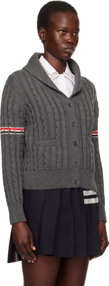 Sveter Thom Browne Wool Armband Cardigan Šedá | FKC621A-Y1024, 1