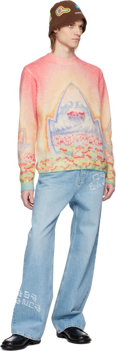 Sveter Casablanca Casablanca Psychedelic Nirvana Knit Sweater Ružová | MS25-KW-922-01, 3