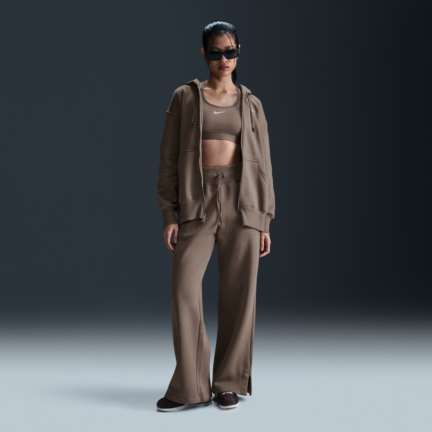 Mikina Nike Sportswear Phoenix Fleece High-Waisted Wide-Leg Pants Hnedá | DQ5615-233, 0