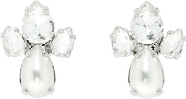 Náušnice Simone Rocha Simone Rocha Victorian Faux-Pearl & Crystal Floret Stud Earrings Biela | ERG536 0906, 0