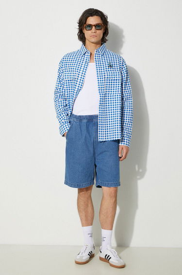 Košeľa BBC IceCream ICECREAM Relaxed Fit Longsleeve Printed Check Shirt Modrá | IC24222, 1