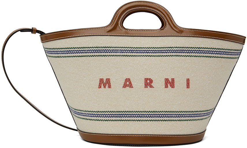 Tote bag Marni Tropicalia Micro Tote Bag Béžová | BMMP0097U2 P6457, 0
