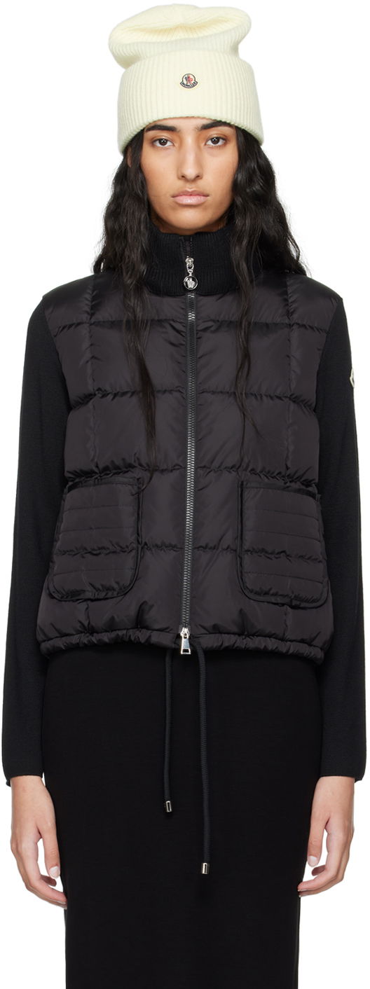 Sveter Moncler Black Paneled Down Cardigan Čierna | J20939B00003M1131, 0