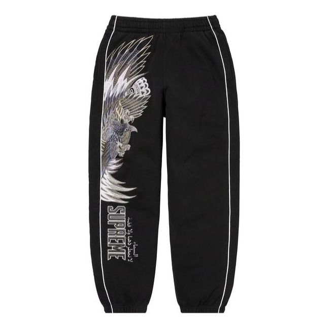 Tepláky Supreme Script Falcon Graphic Sweatpants Čierna | SUP-SS23-039